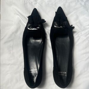 Stuart Weitzman Black Tassel Flats